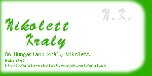 nikolett kraly business card