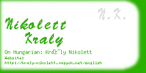 nikolett kraly business card